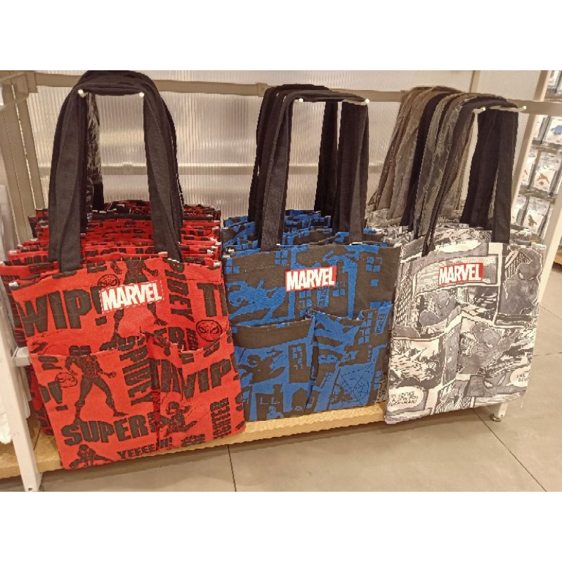 Miniso shoulder bag marvel totebag canvas totebag spiderman totebag korea totebag murah