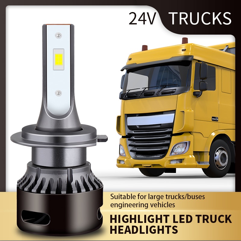 24V Led Bulb Untuk Truk H4 H7 H1 H3 6000K 95W 16000LM Balok Rendah Balok Tinggi Super Bright Led Headlight Truck Light Hanya Untuk 24V