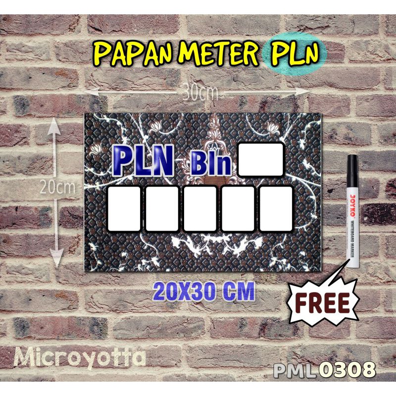 

Microyotta Papan Meter Listrik PLN PAM motif Unik - Batik 08