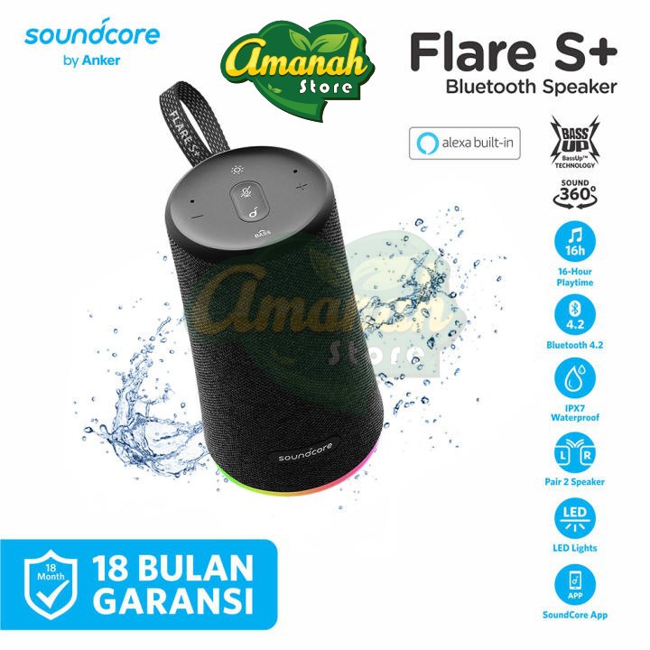 ANKER Soundcore Flare S plus Portable Bluetooth Speaker A3163 - Black