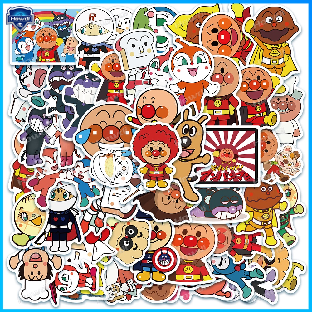 Stiker Kartun Anpanman Tahan Air Untuk Helm Motormobil