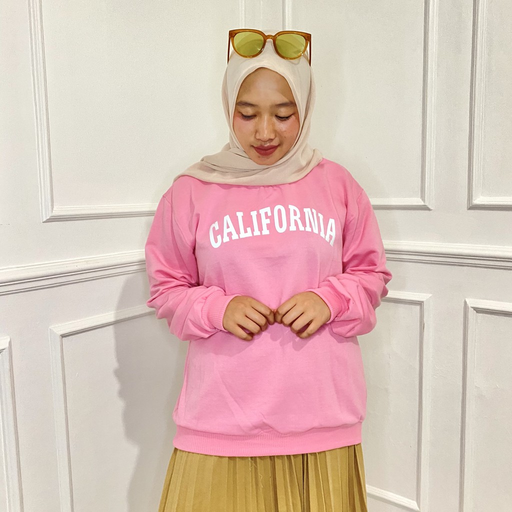 BASIC CALIFORNIA SWEATER  II SWEATER  CRAWNECK PRIA DAN WANITA II 11 WARNA