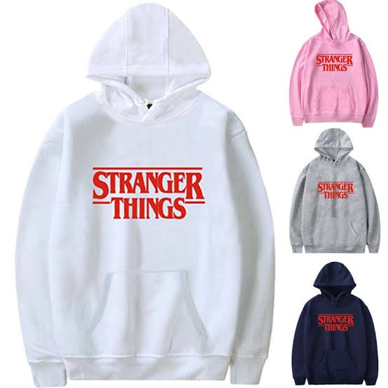 Hoodie Jumper stranger things banyak warna size L XL