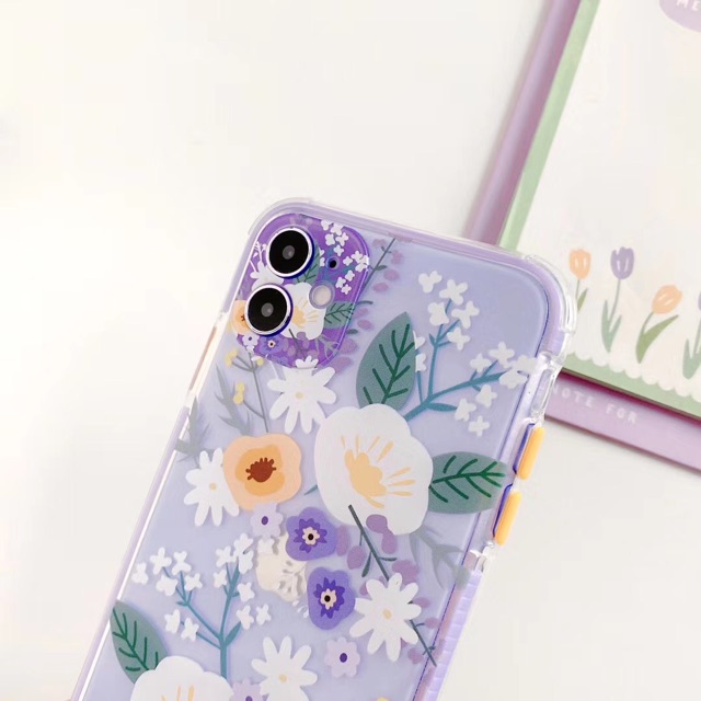 Purple Flower Case Iphone 7plus 8plus 7+ 8+ X Xs Xr XsMAX 11 11pro 11promax 11 pro max 7 8 plus