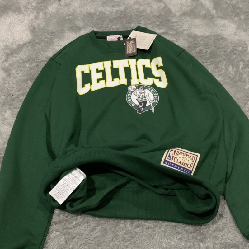 Sweater Crewneck NBA Celtics Mitchel &amp; Ness Fulltag &amp; Lebel