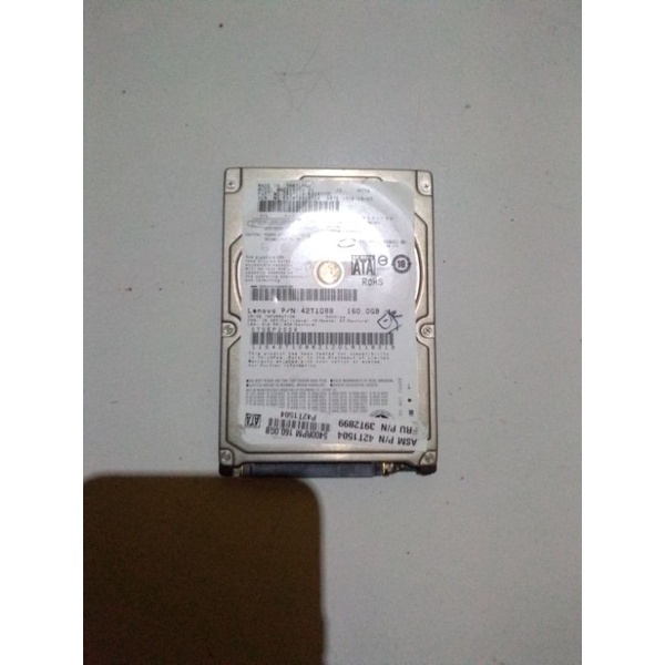 Harddisk Lenovo 160GB rusak ukuran 2.5