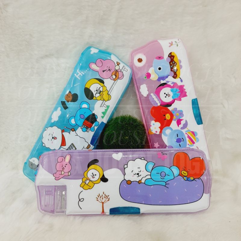

Tempat Pensil BTS Rautan 2 sisi Pencil Case BTS KPOP Kotak Pencil BTS KPOP Plastik 2 sisi