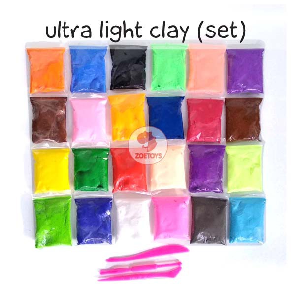 Zoetoys Ultra Light Clay Activity | Lilin Cetak Tanah Liat Modelling Soft Clay Card Tools Knife Plastik Pisau Ukir Doff Tool Set Pottery Sculpting | Mainan Edukasi Anak