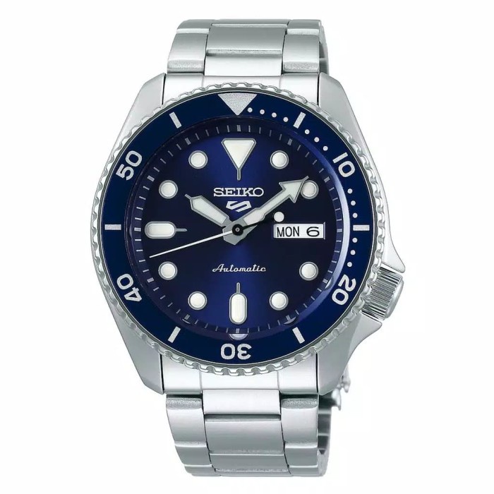 JAM TANGAN PRIA seiko edition 5 sports style automatic blue B8E0 best seller bayar ditempat tahan la