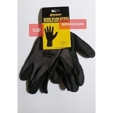 BISA COD Sarung Tangan Krisbow - Glove Nylon Nitrile - 10084238 /HELM PROYEK SAFETY/SEPATU SAFETY/JAS HUJAN INDUSTRIAL SAFETY/INDUSTRIAL SAFETY BELT BODY