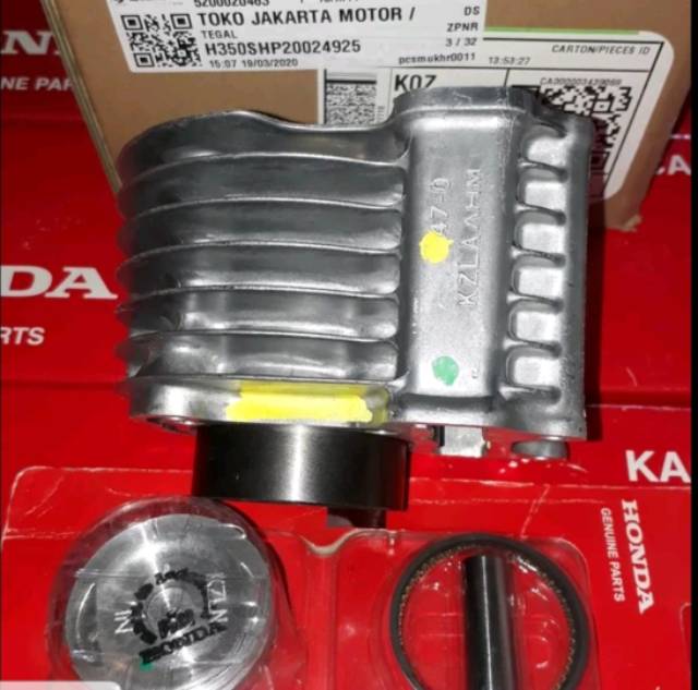 Block set block dan piston kit beat f1 spacy f1 scoopy f1starter kasar kode part kzl ori AHM