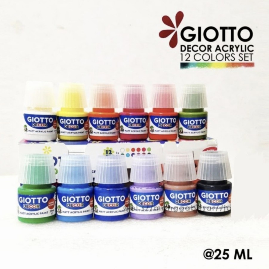 

PAKET 12 X 25ML CAT ACRYLIC + 6PC KUAS NYLON PAINT POSTER SF6