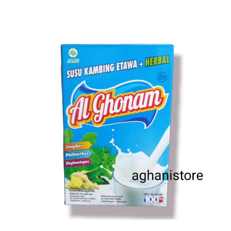 

PROMO SUSU KAMBING Al GHONAM BUBUK PLUS HERBAL 200gr