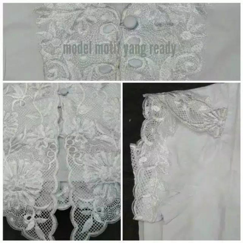 Atasan Kebaya Encim Senada katun kombinasi brokat