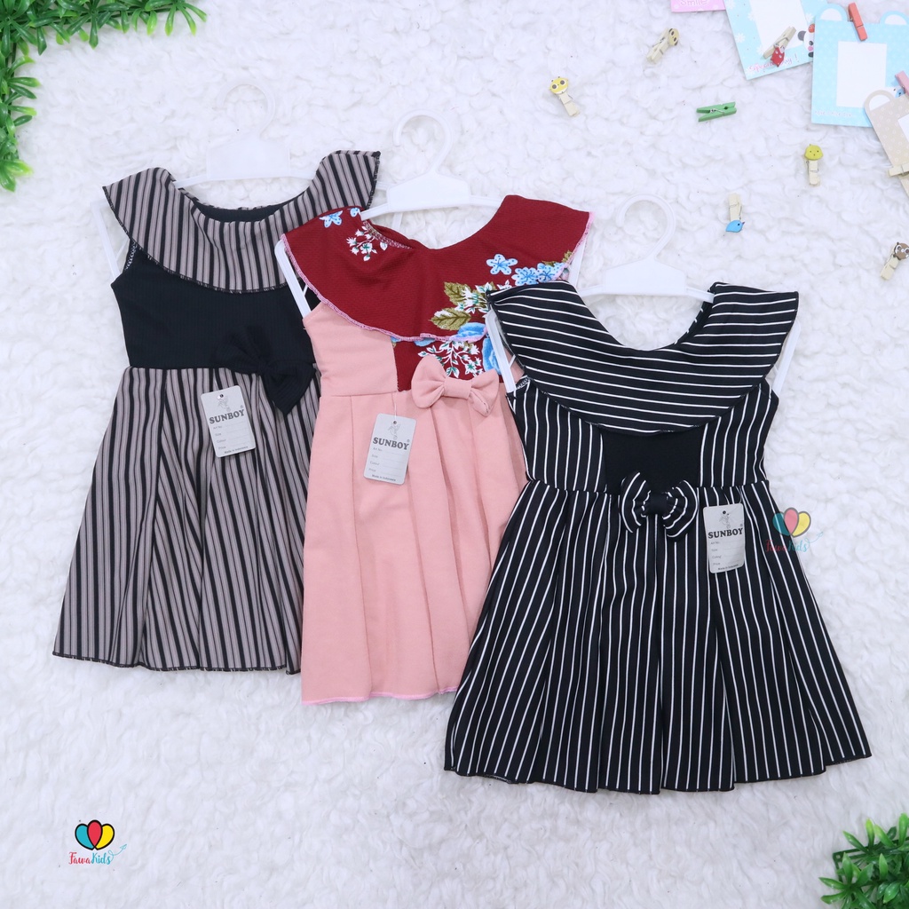 (0-6 Bulan) Dress Cantika Baby New Born / Dres Yukensi Anak Perempuan Pakaian Bayi Baju Murah babycinnamon