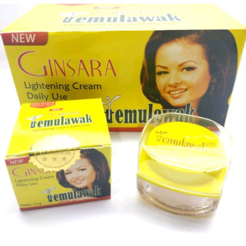 [ Harga 1 box ] Cream Ginsara Temulawak BPOM / krim temulawak Ginsara/ krim temulawak pot kaca