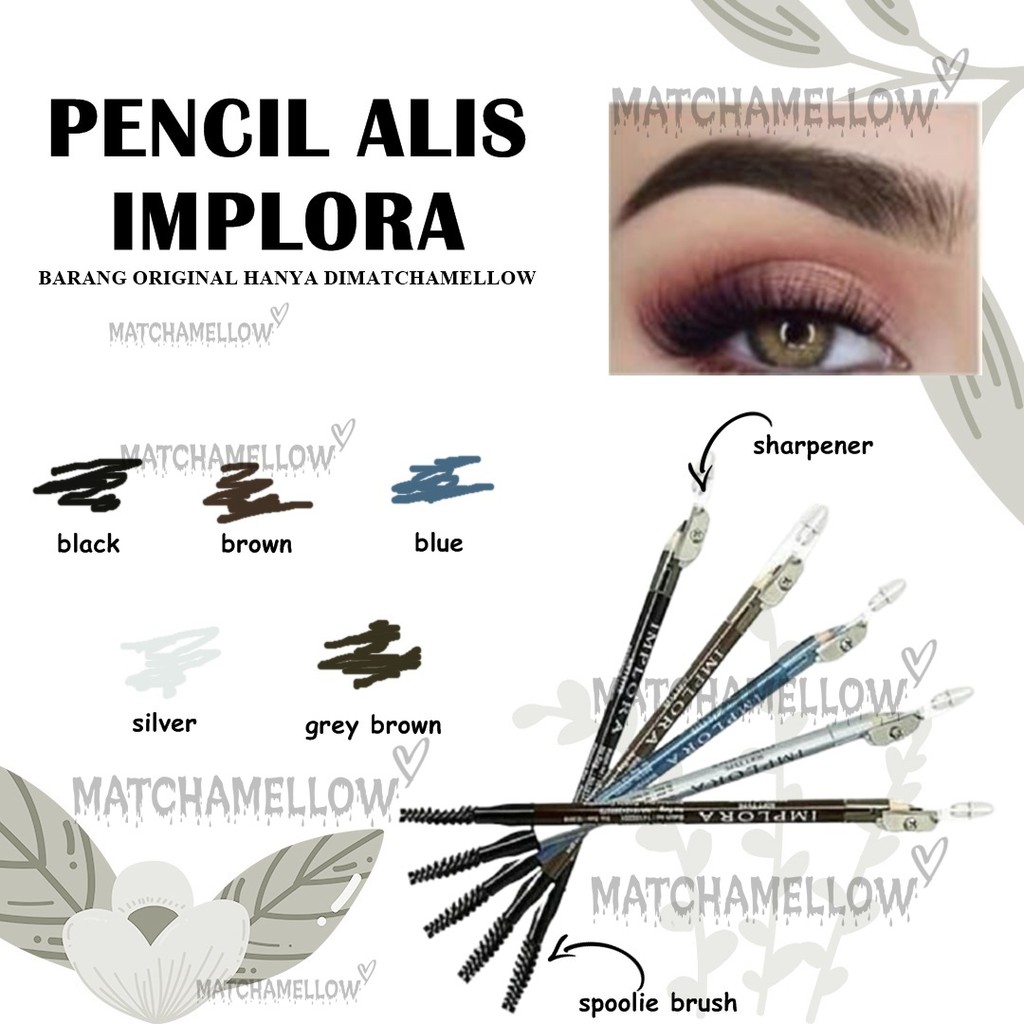 ❄️MATCHA❄️ IMPLORA PENSIL ALIS EYELINER ORIGINAL BPOM