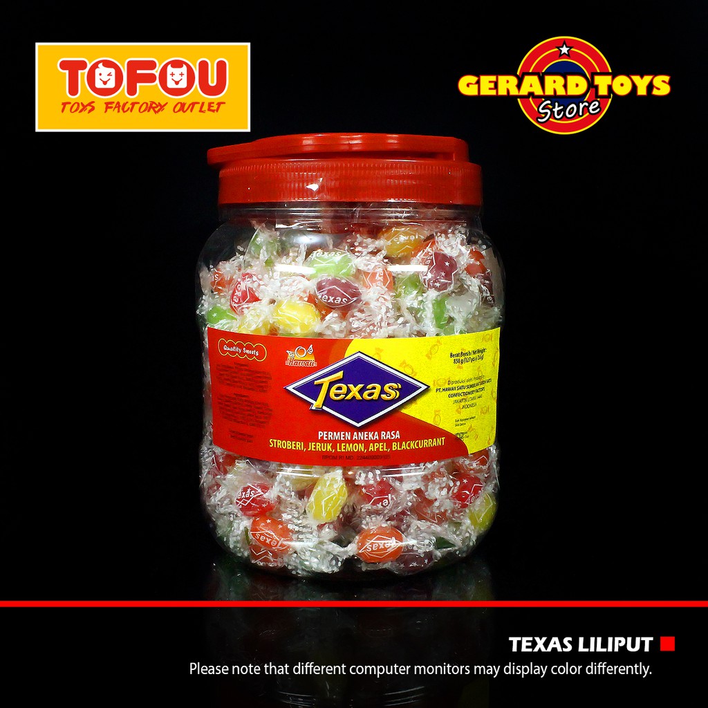 

Permen Buah Texas Liliput Toples isi 327pcs MURAH BANGET