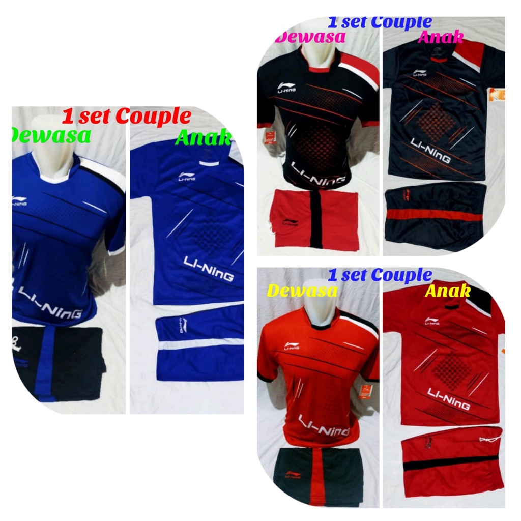 Baju couplean olahraga baju badminton baju bulutangkis baju volly baju olahraga motif terbaru