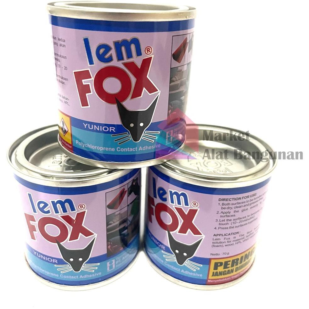 

[New Mall FR 12Ju8Bl] Lem Fox Yunior Biru 70 gram / Lem Kulit Karet HPL ￠