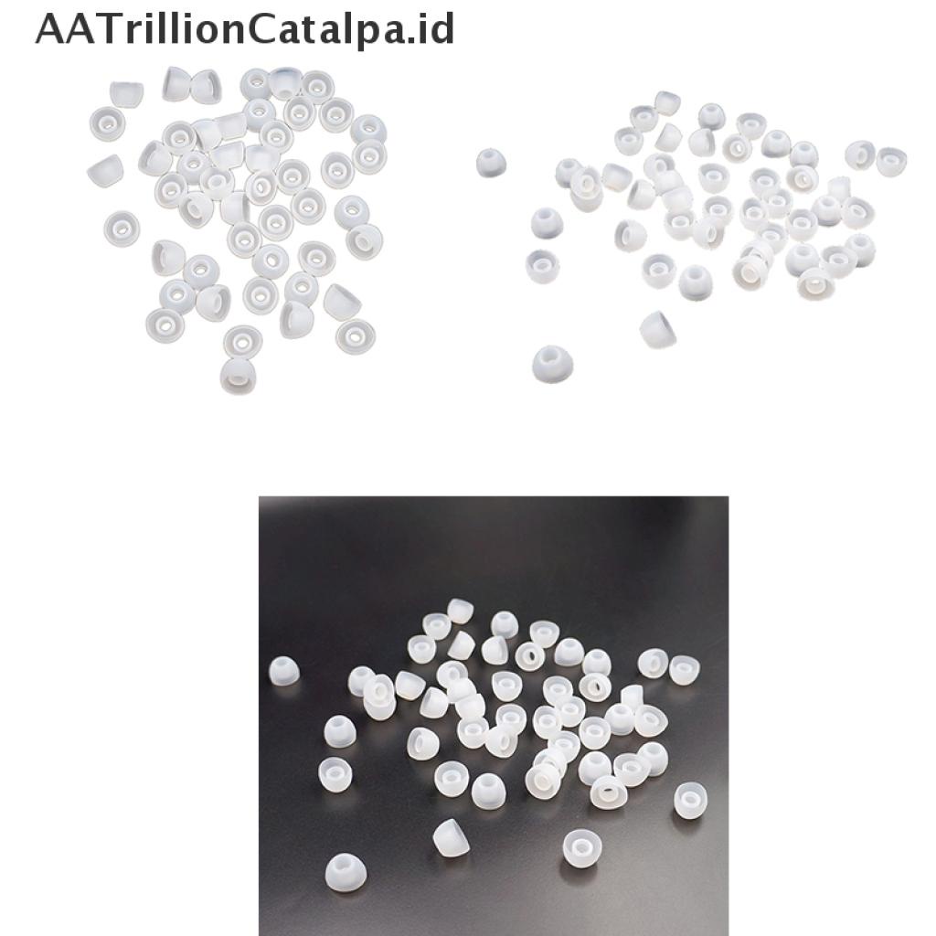 (AATrillionCatalpa) 50pcs / Set Pad / Bantalan Earpad Pengganti Bahan Silikon 11MM Untuk Earphone In-Ear