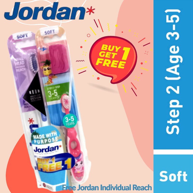 Sikat Gigi Anak Jordan Kids Step 2 (3-5 Tahun)