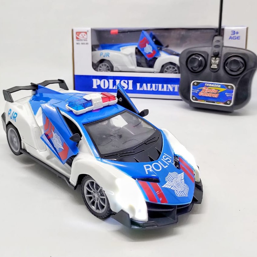 Mobil Remote Control Police Car Mainan RC Mobil Polisi Bisa Buka Pintu