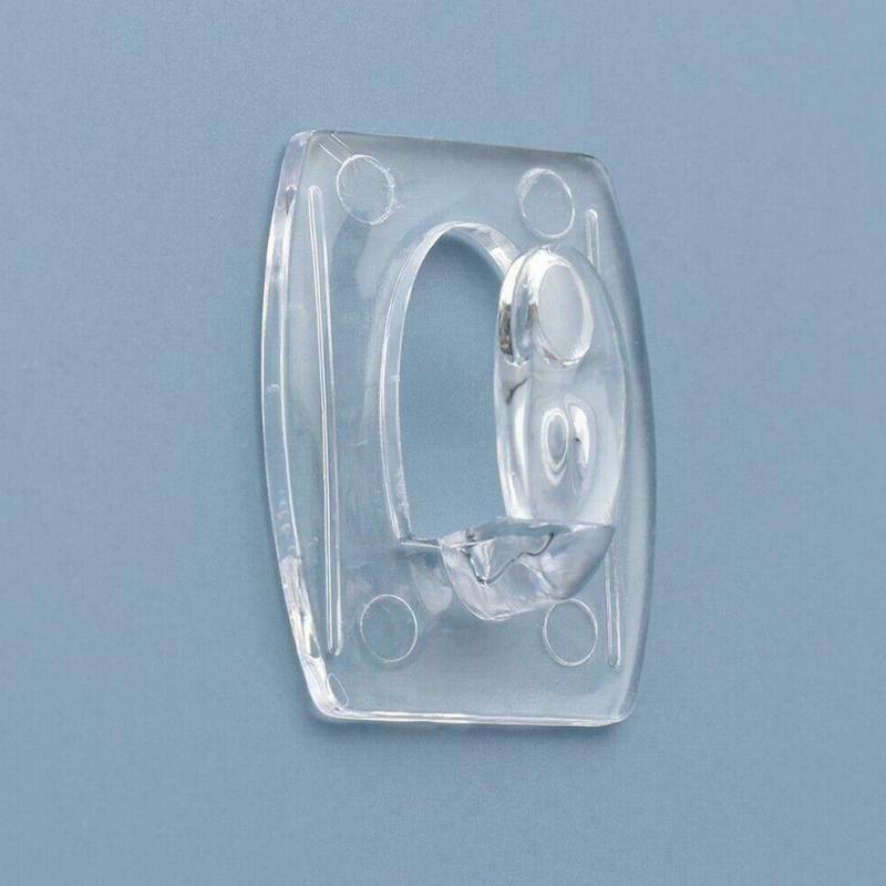 6/20Pcs Transparent Strong Adhesive  Hooks / Bathroom Kitchen Towel Removable Key Hanger Hooks