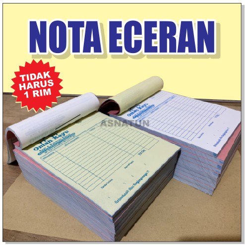 

NOTA NCR 2 PLAY ECERAN/BIJIAN/BANDEL/BUKUAN (MINIMAL 2 NOTA)