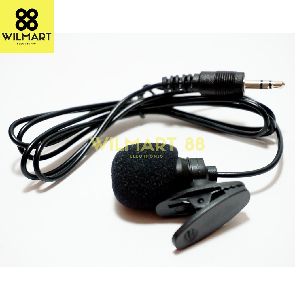 Mikrofon Jepit Plastik Clip on Kerah : Ukuran Jack 3.5mm | Microphone Lapel | Telefon / Meeting