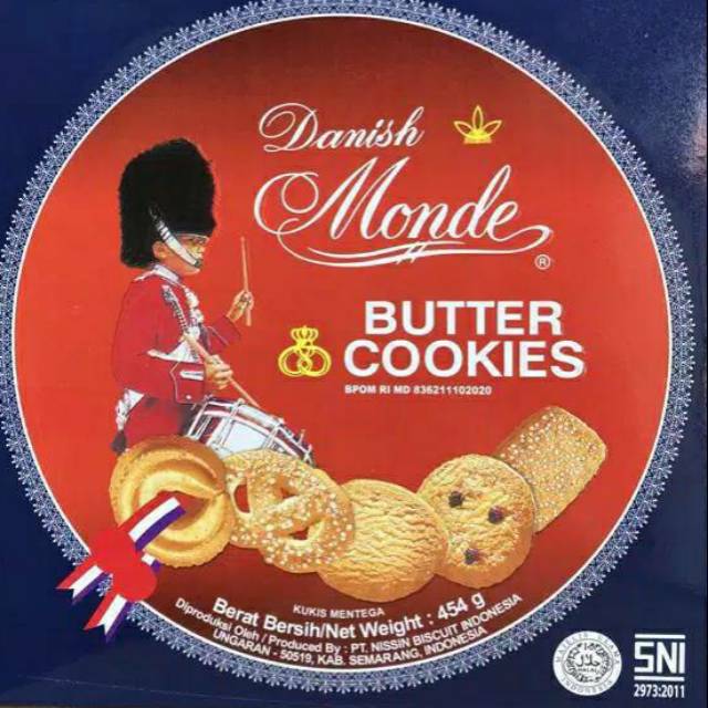 

Monde Danish butter cookies (kaleng kecil netto 454gr)