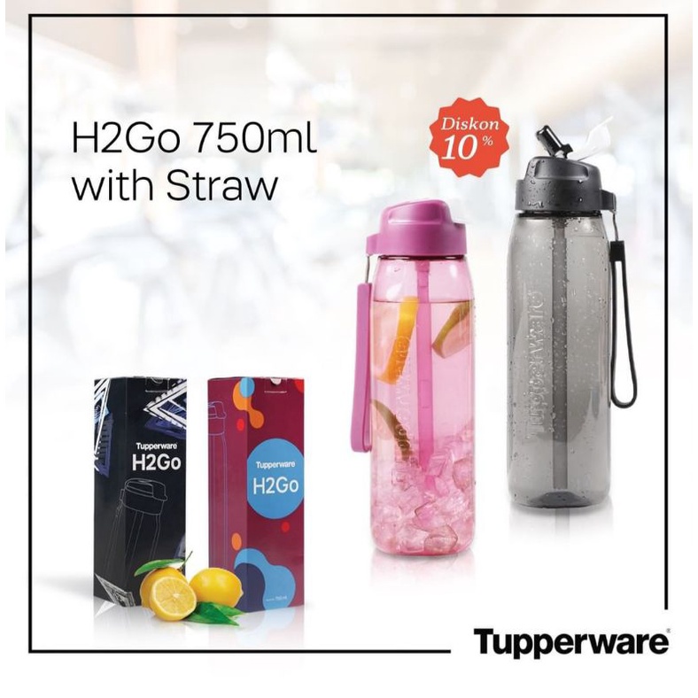 botol minum h2go tupperware promo original
