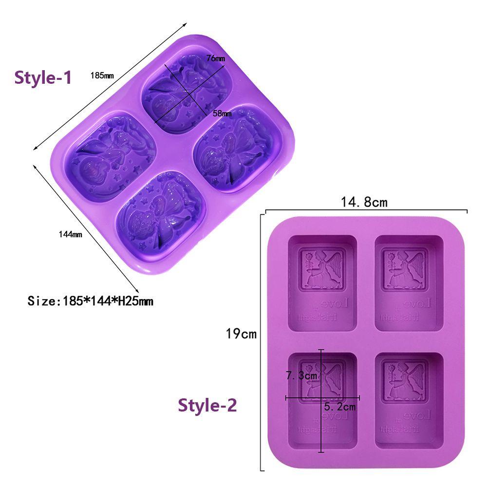 Solighter Silikon Sabun Cetakan Membuat Perlengkapan Handmade 3D 4per6 Rongga Berbentuk Salju Sabun Persediaan