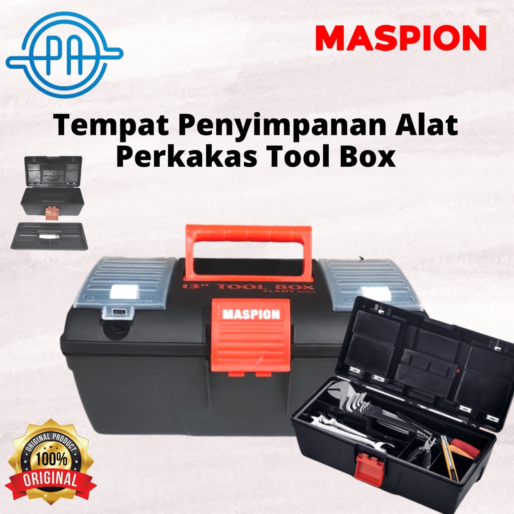 TEMPAT PERKAKAS / CLASSY TOOL BOX 13” MASPION/TEMPAT PERALATAN/KOTAK PERALATAN