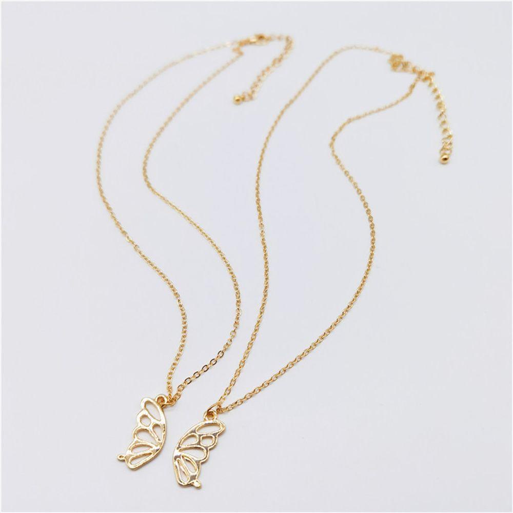 Solighter 2 Pcs Kalung Persahabatan Hadiah Ulang Tahun Teman Hadiah Untuk Gadis Wanita Jarak Jauh Best Friend Necklace