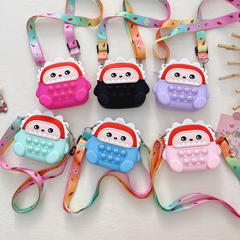 Tas Pop it Anak Karakter Lucu Import - Tas Selempang Anak Karakter Lucu - Tas Pop It Motif Terbaru Import - Tas Anak Lucu Pop It Fidget Toys [JL17]