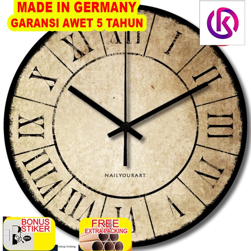 

Terlaris Jam Dinding Unik Artistik - PAPYRUS - Sweep Movement Wall Clock