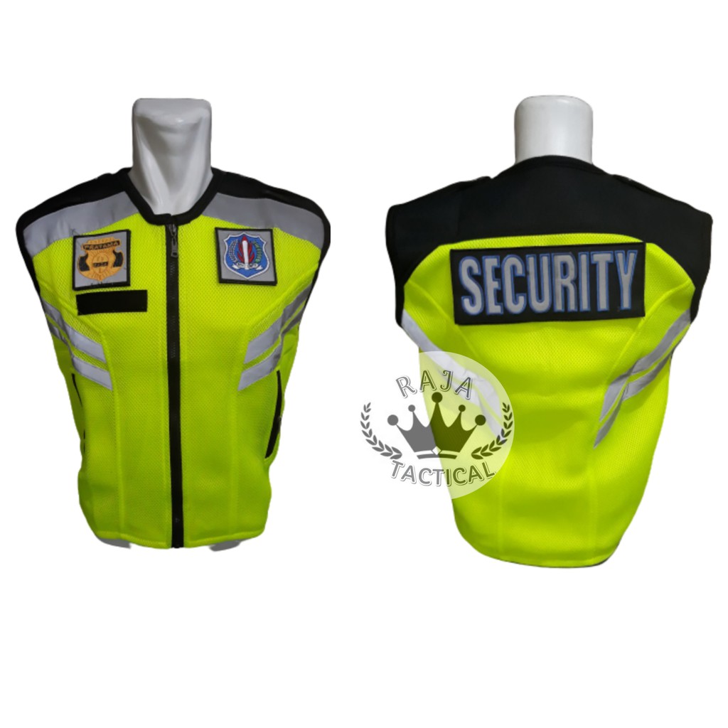 Rompi Security Model Jaring Tebal Rompi Satpam Double Mesh Baru