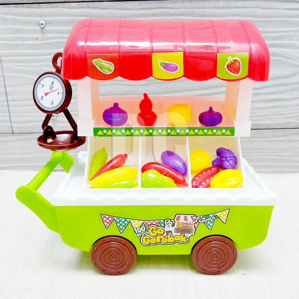 Fresh Go Gerobak Sayur Buah Mainan Berbie Fruit Vegetables Cart