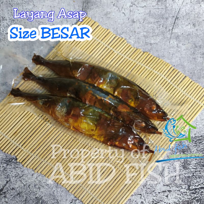 

Ikan asap layang size Besar / layang asap /panggang layang