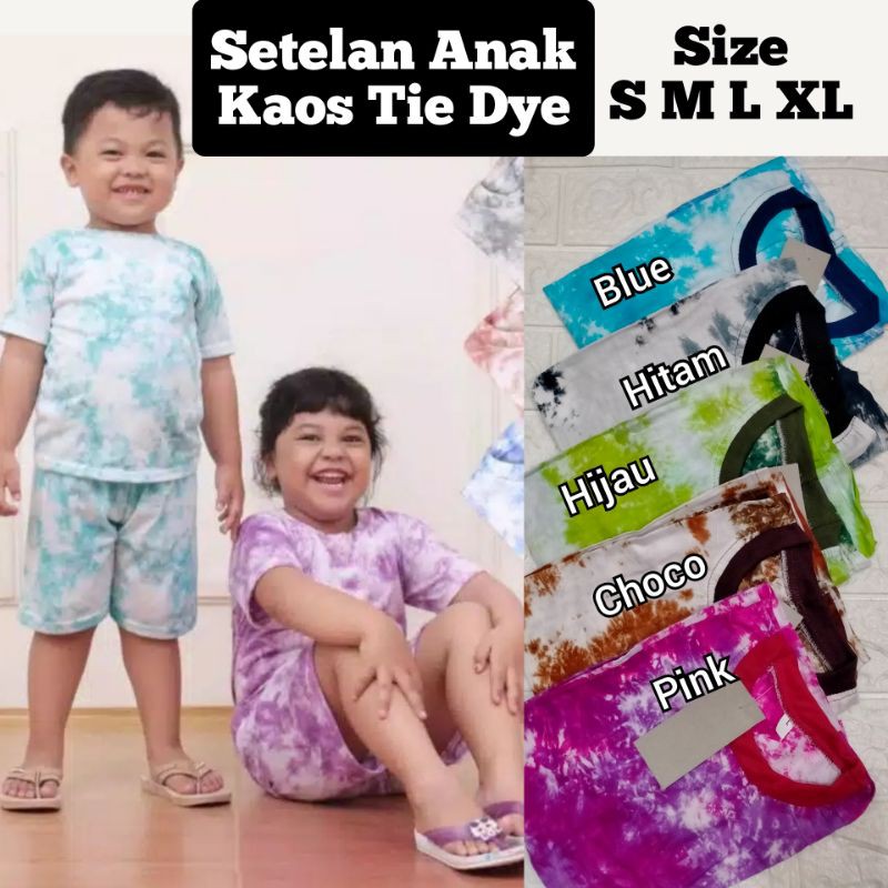 Setelan Tiedye Anak Anak Size S M L Xl