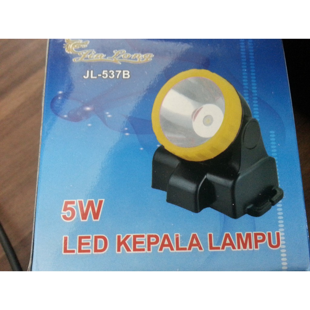 Senter Kepala Baterai LED Super Terang 5W merk Jinlong JL-537B