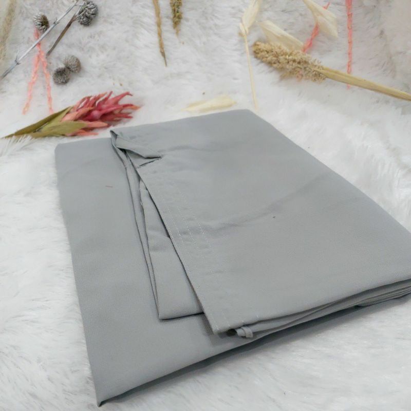 BERGO XXL BAHAN WOLFIS (Bergo Maryam Super Jumbo | Khimar Bergo Wolfis Non Ped)-Abu silver
