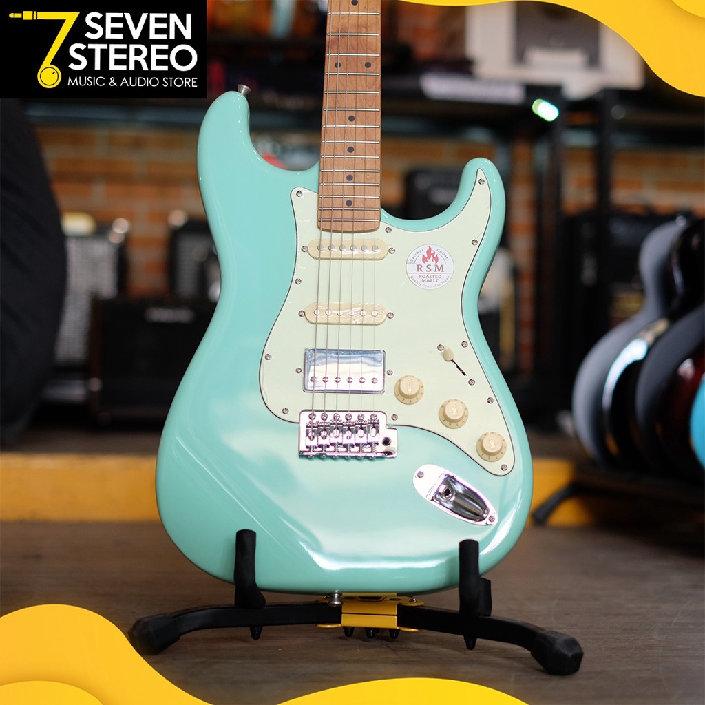 Bacchus BST-2RSM BST2RSM HSS Surf Green Roasted Maple Stratocaster