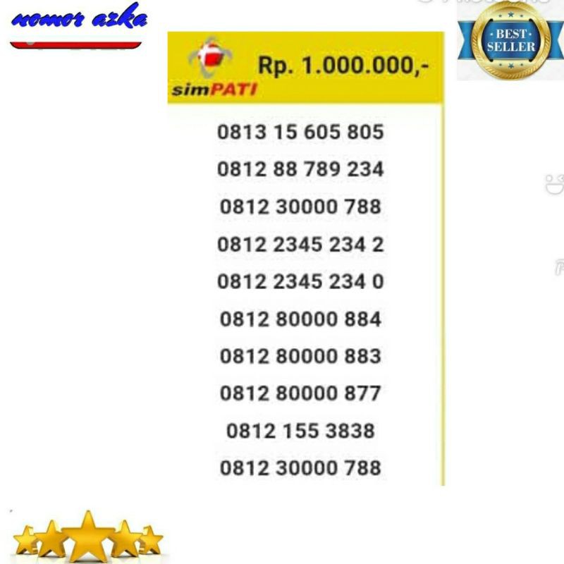 Nomor cantik simpati 0813 15 605 805 seri Bos 805 rapi Bsm03