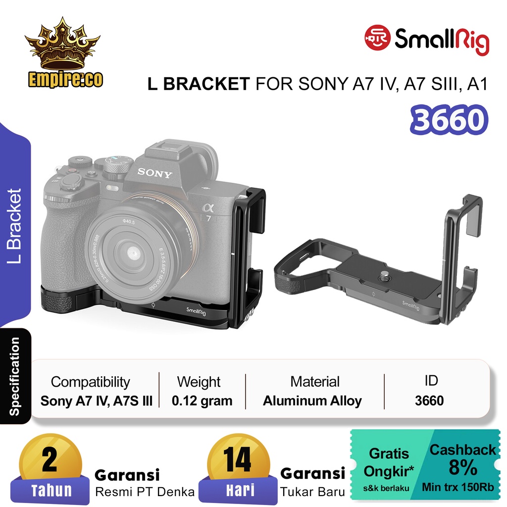 SmallRig L-Bracket for Sony a7 III, a7R III, and a9 2940