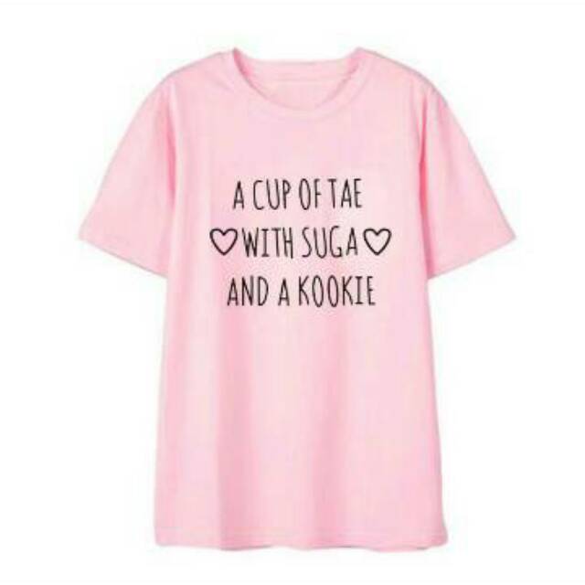 Kaos bts tae suga kookie cute kpop t-shirt bts