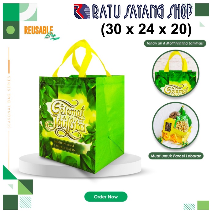 

GOODIE BAG LEBARAN| TAS BINGKISAN| TAS IDUL FITRI LAMINASI (30X24X20)