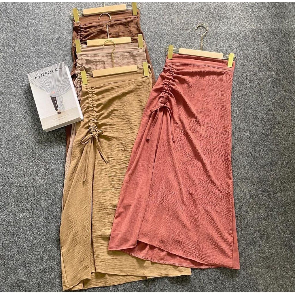 YES PROMO MURAH Rok Crinkle Airflow Tali Pinggang