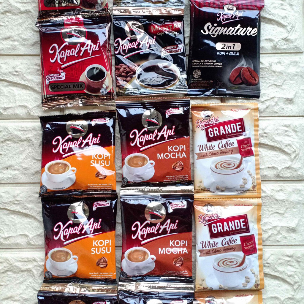 

Kapal Api Kopi Susu Mocha Special Mix Signature 2in1 Grande White Coffee Mantap Gula Sachet 25gr g